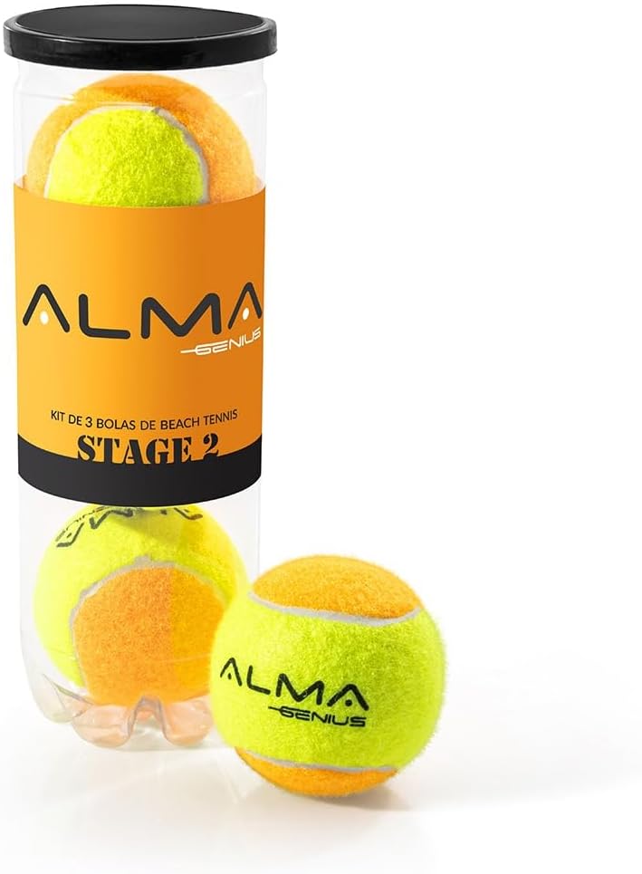 ALMA GENIUS Kit com 3 Bolas Beach Tennis Stage 2 Pro Alma Genius 