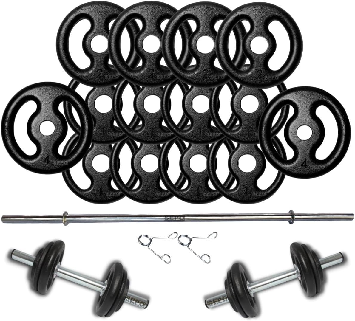 BOX INGÁ Kit Anilhas e Barras para Musculação