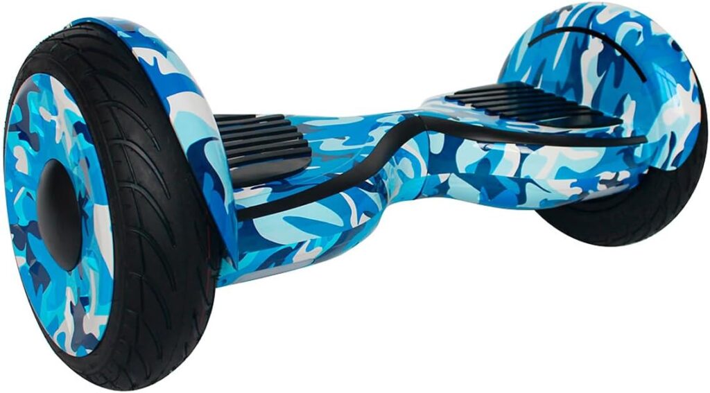 BRINOVAR Hoverboard Original 10 Polegadas Azul Camuflado Skate Elétrico Led Bluetooth e Bolsa Brinovar