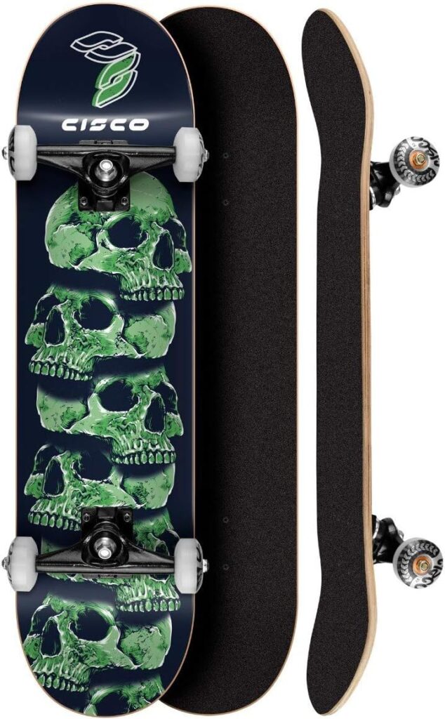 CISCO Skate Montado Profissional Cisco Skull Green 7.75" - Abec 7