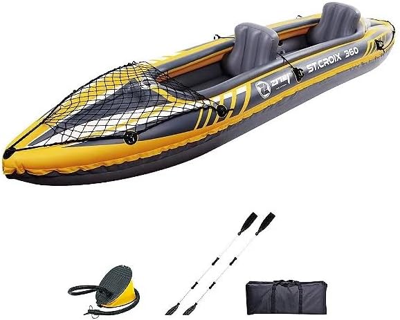 Caiaque Inflável Duplo 160kg Remos Bomba Zray St Croix 360