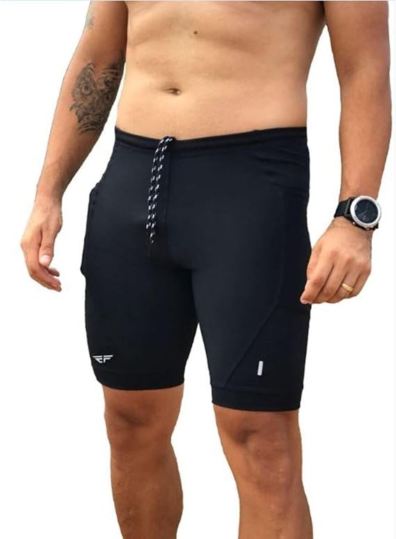 ELEMENTFIT Bermuda de Compressão Masculina com Bolso