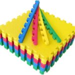 EVAFIT Kit Colorido 12 Placas Tapete Tatame EVA 50 x 50 x 1 cm