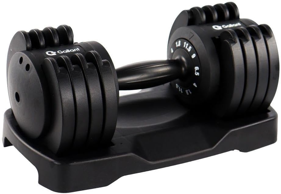 GALLANT Dumbbell Halter Regulável Anilhas 11,5 kg com Base Elite Pro