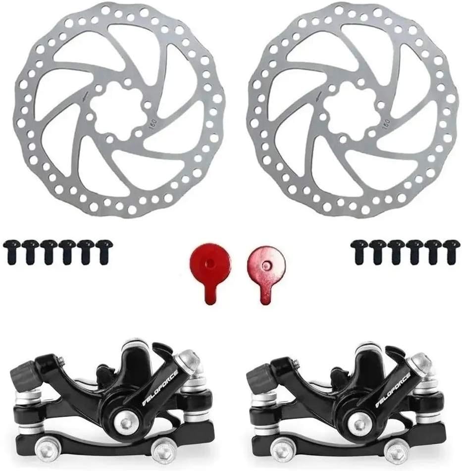 Kit Freio Disco Mecanico Absolute Disco 160mm Pincas Preto.
