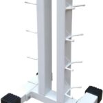 LAIZEN Suporte para 10 Halteres de Chão Branco