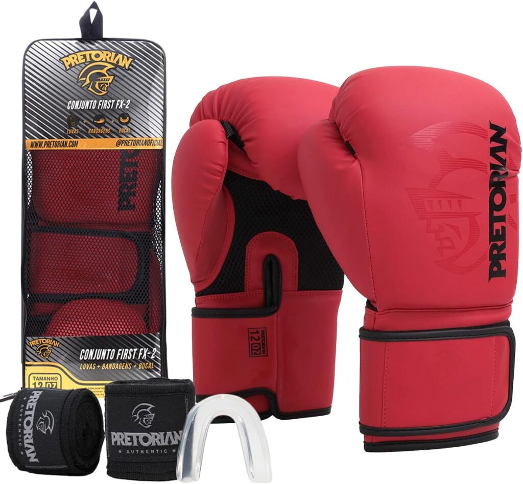 Luva de Boxe Muay Thai Kickboxing First FX2 Pretorian