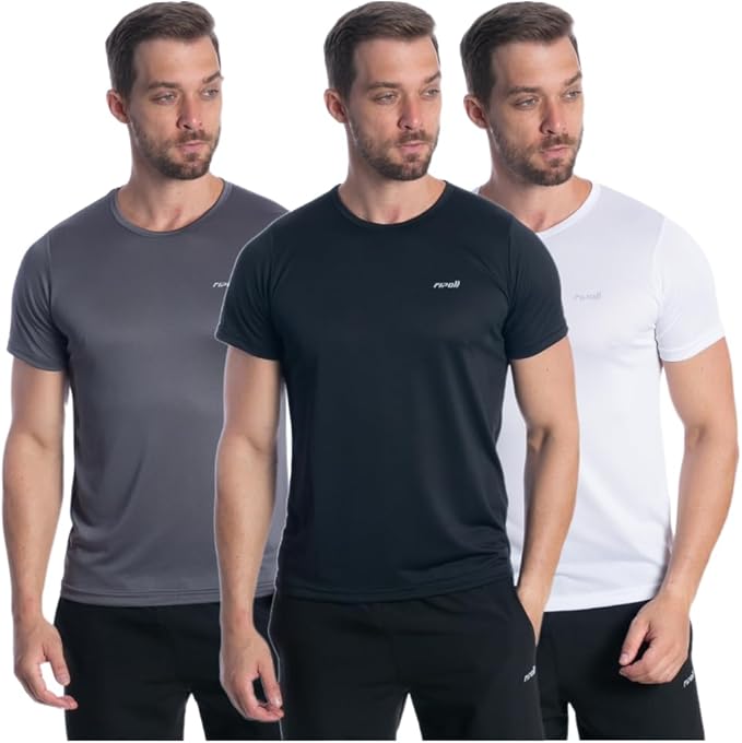 RIPOLL Kit 3 Camiseta Camisa Masculina Dry Fit