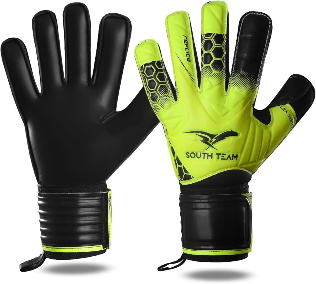 TRB SPORTS Luva Goleiro Profissional com Talas Proteção Resistente Grip TRB Sports