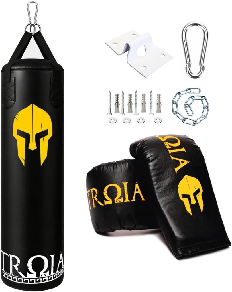 TROIA SPORT Saco de Pancada Troia Sport 120 cm + Luva + Suporte ｜ 