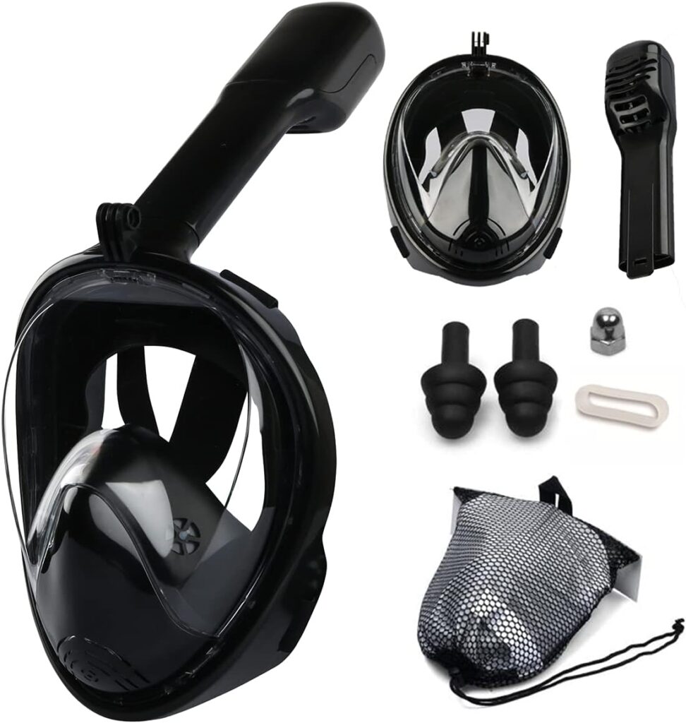 VXN Máscara Mergulho Snorkel Full Face Suporte Gopro Câmera VXN