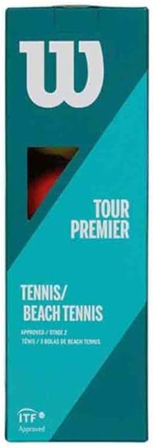 WILSON Bola de Tennis Tour Premier - Ponto Laranja & Beach Tennis
